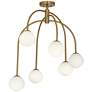 6_Possini Euro Clara 27" Wide Warm Brass 6-Light Ceiling Light more views