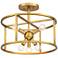 Possini Euro Clarice 16" Wide Warm Brass Ceiling Light