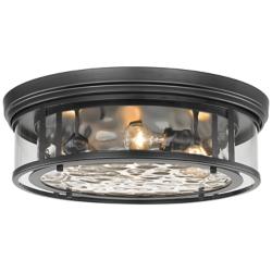 Possini Euro Clarion 20 3/4" Wide Matte Black 4-Light Ceiling Light