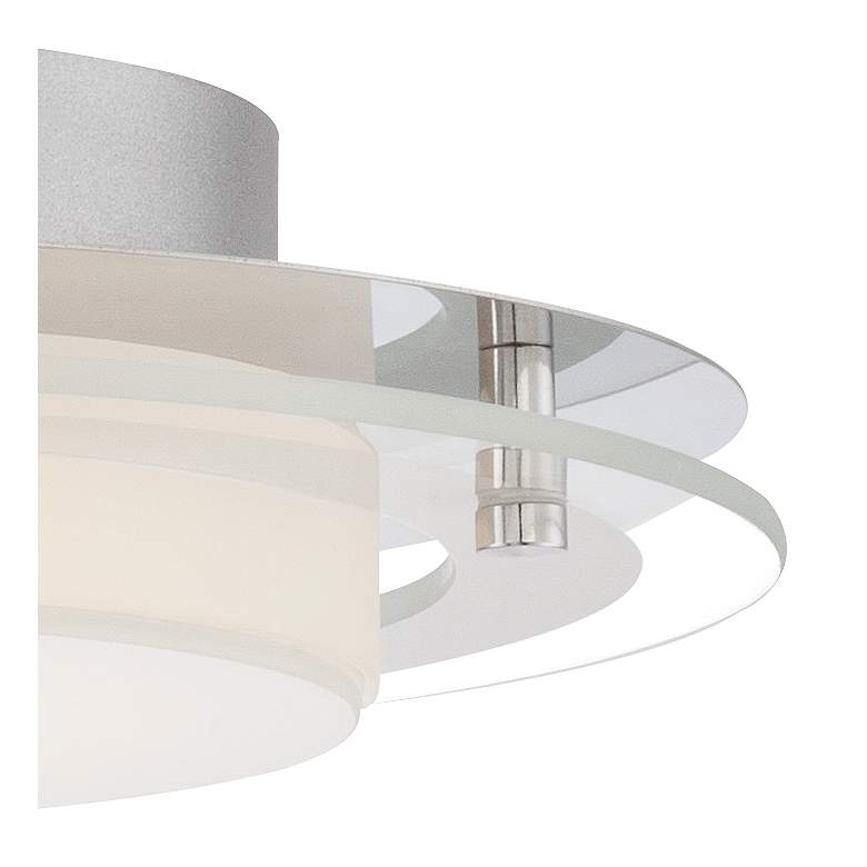 Image 4 Possini Euro Clarival 12 1/2" Wide Chrome LED Ceiling Light more views