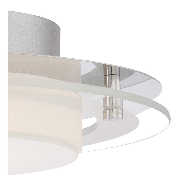 Image 4 Possini Euro Clarival 12 1/2 inch Wide Chrome LED Ceiling Light more views