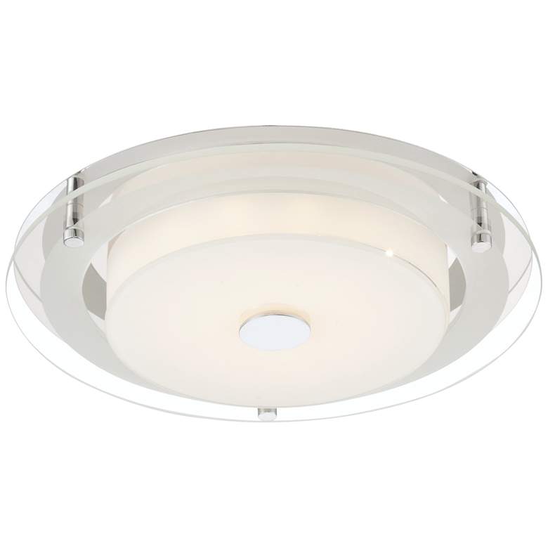 Image 6 Possini Euro Clarival 12 1/2 inch Wide Chrome LED Ceiling Light more views