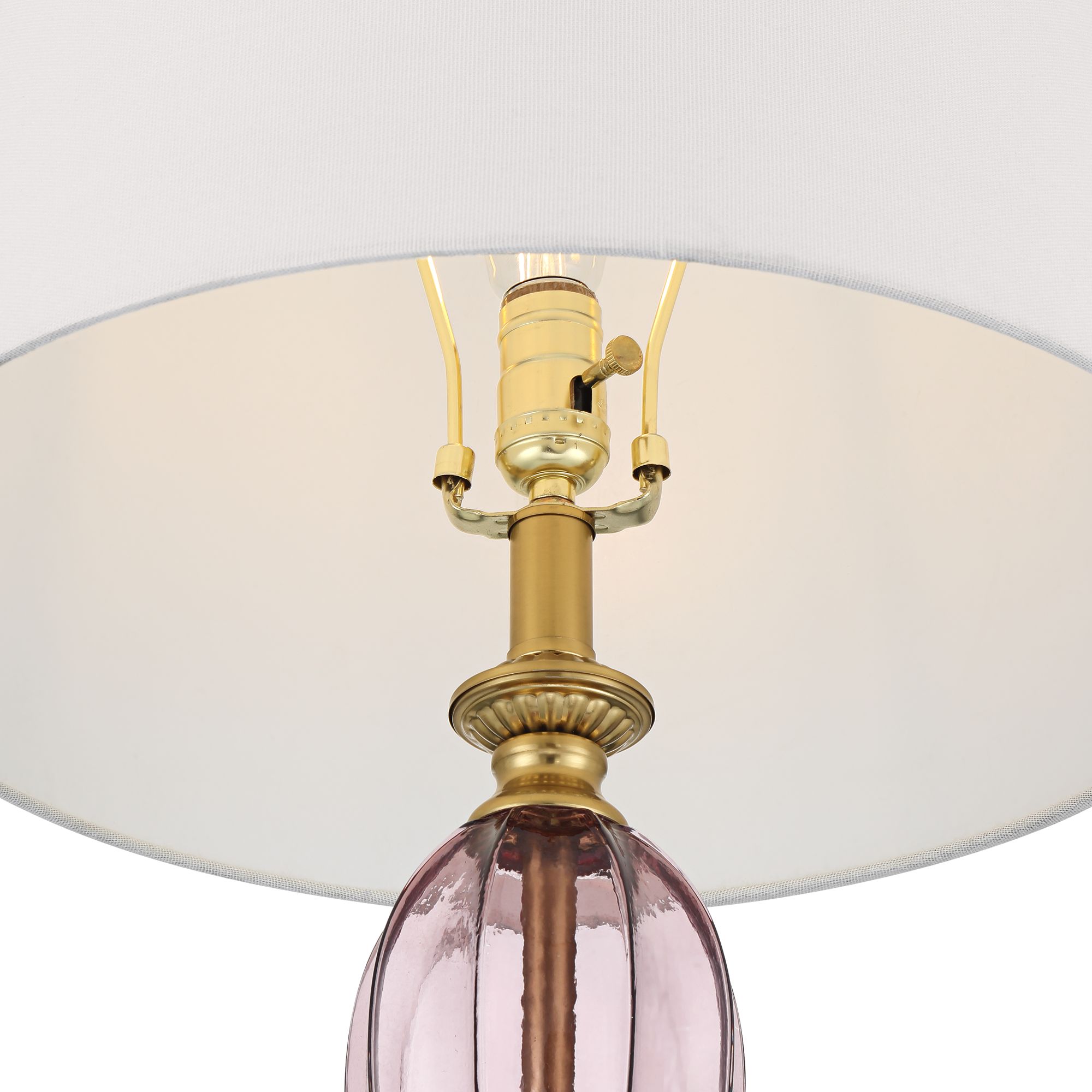 Image 5 Possini Euro Clarrissa 31 1/2" High Vintage Vase Pink Glass Table Lamp more views