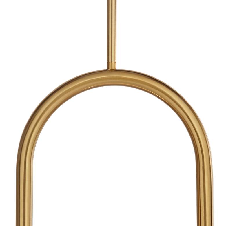 Image 4 Possini Euro Claudelle 8 3/4" Wide Warm Brass 2-Light Mini Pendant more views