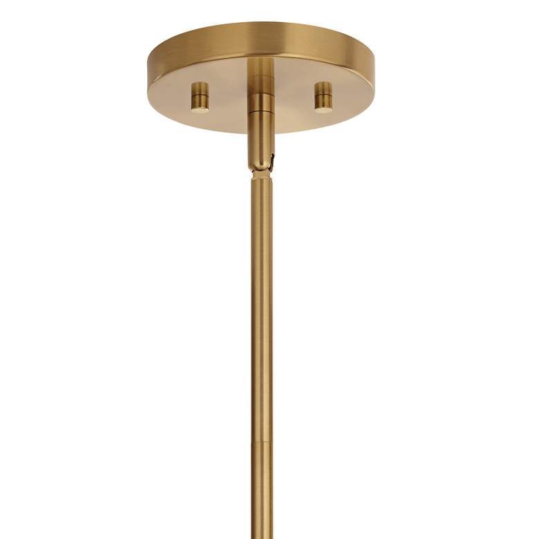 Image 5 Possini Euro Claudelle 8 3/4" Wide Warm Brass 2-Light Mini Pendant more views