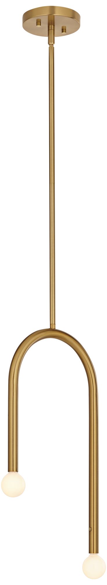 Watch A Video About the Possini Euro Claudelle Warm Brass 2 Light Mini Pendant