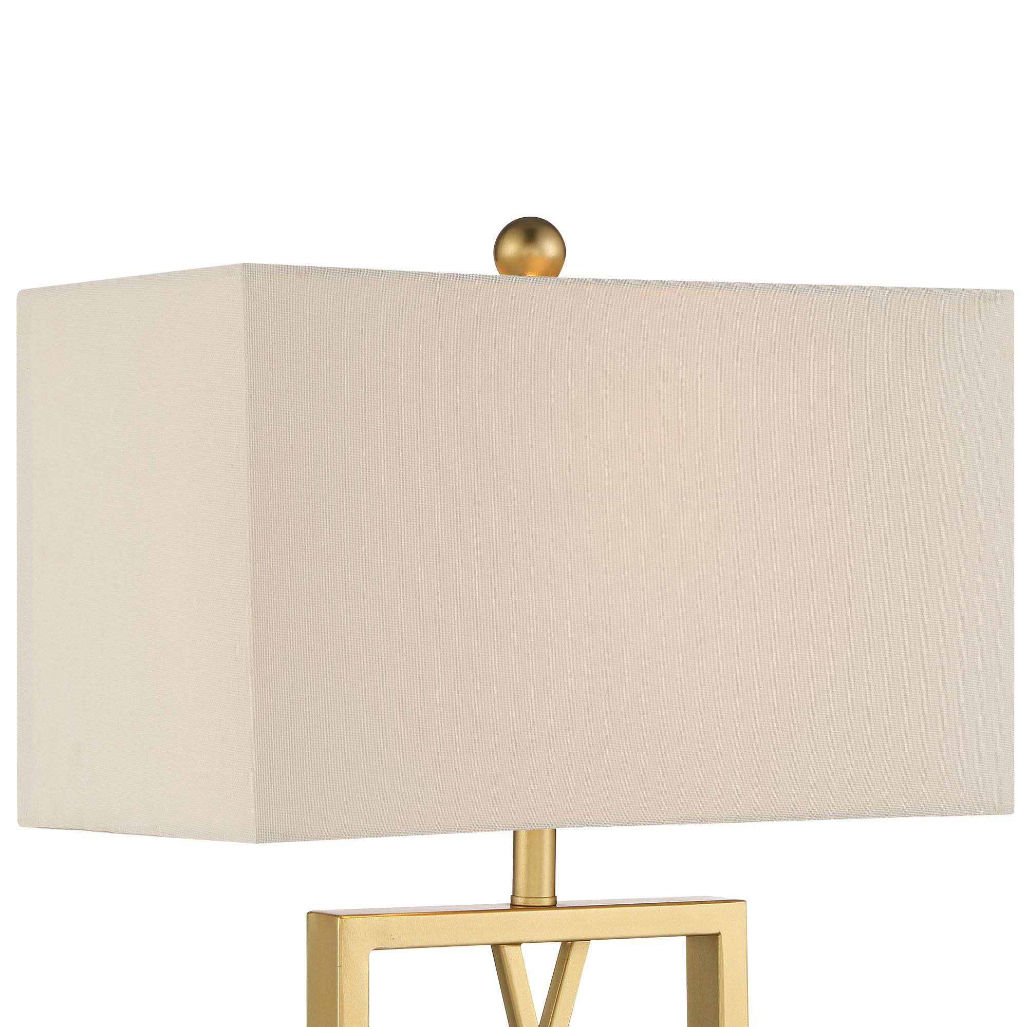 Image 3 Possini Euro Claudia 26 1/2" High Modern Square Gold Table Lamp more views