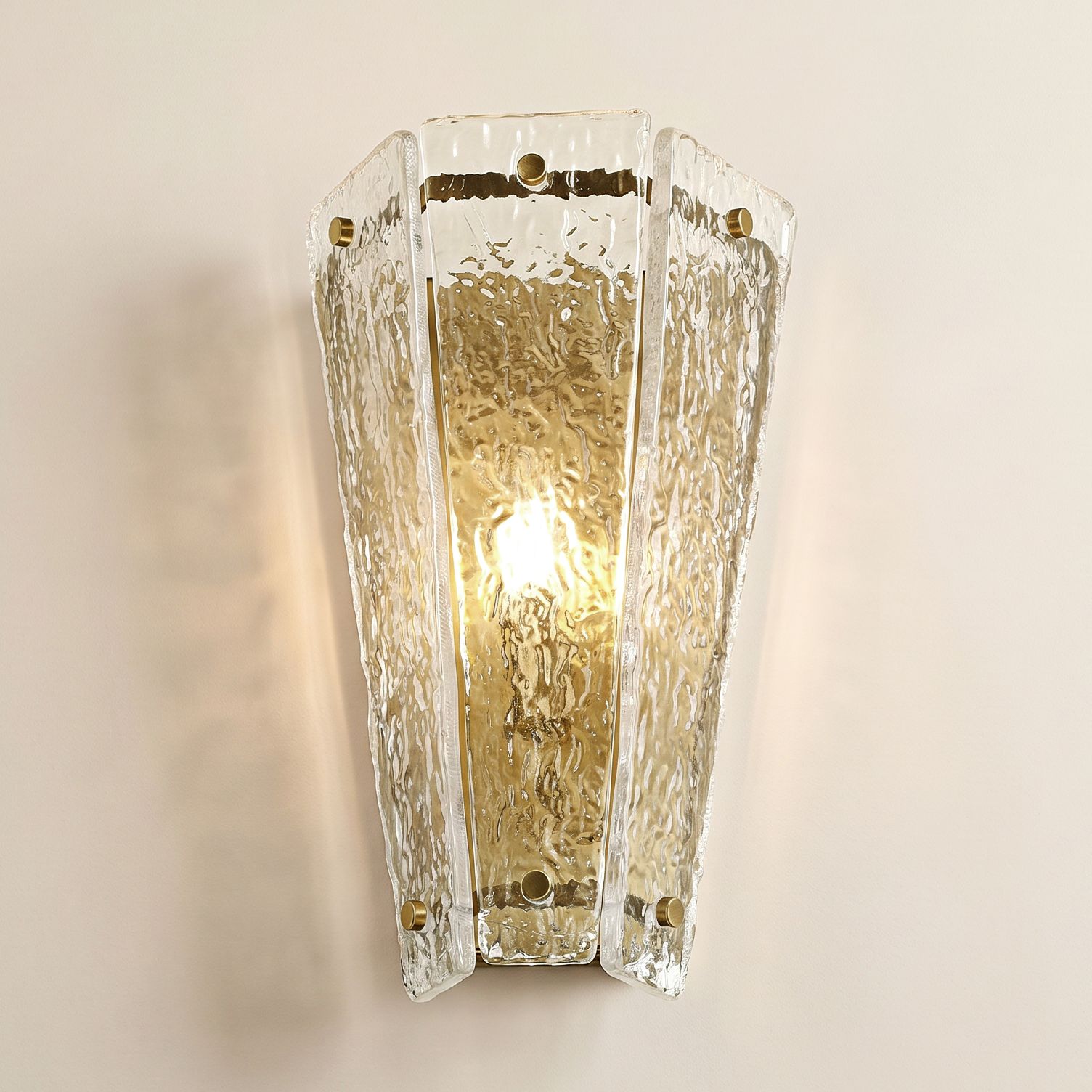 Thumbnail1 of Possini Euro Cleo 14" High Antique Brass and Clear Glass Wall Sconce