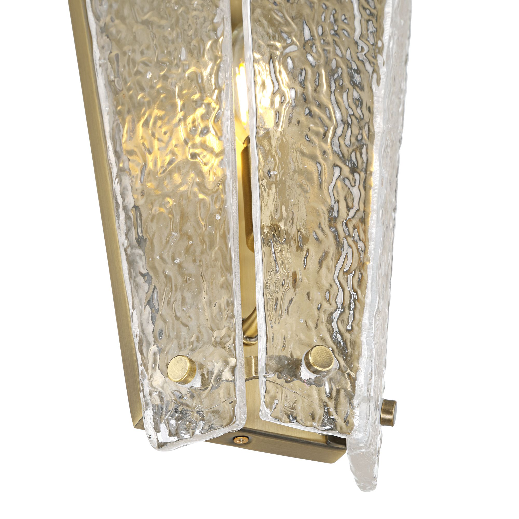 Thumbnail4 of Possini Euro Cleo 14" High Antique Brass and Clear Glass Wall Sconce more views
