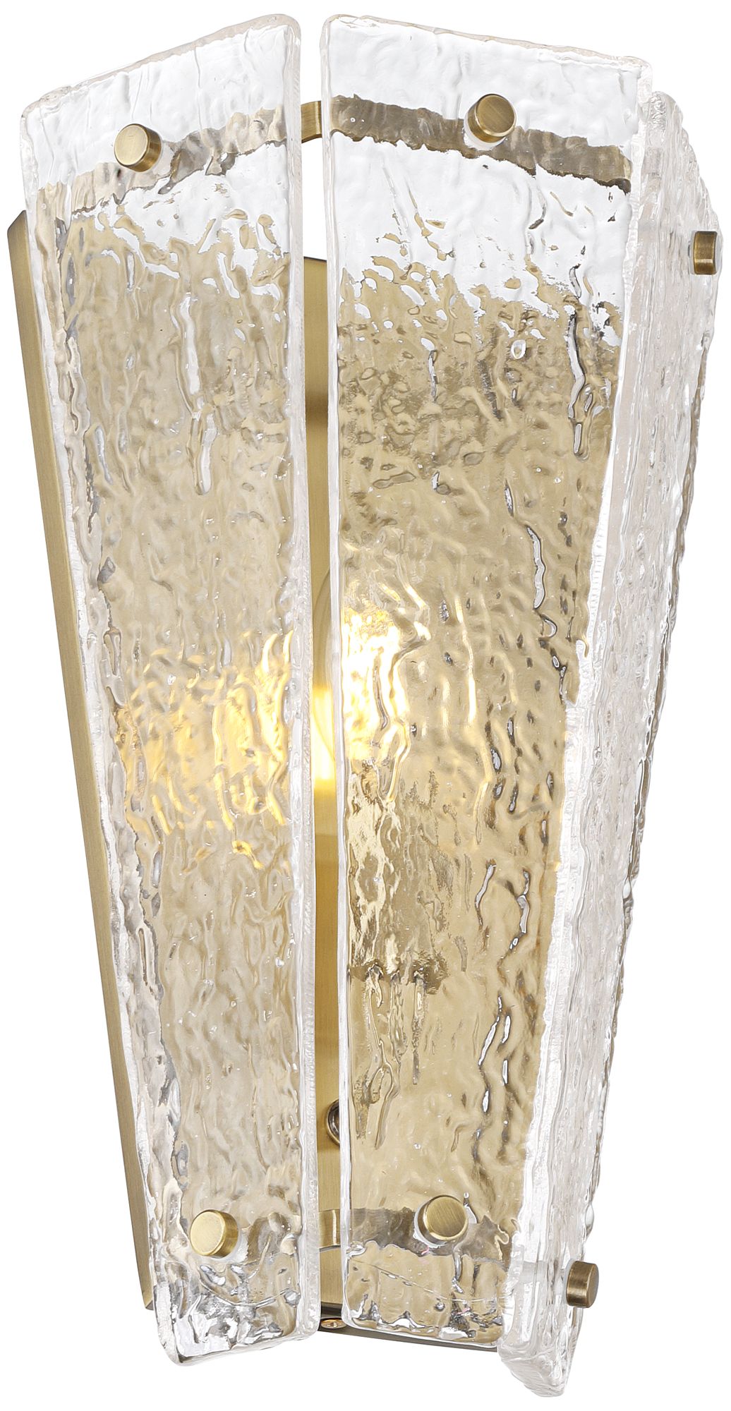 Possini Euro Cleo 14" High Antique Brass and Clear Glass Wall Sconce