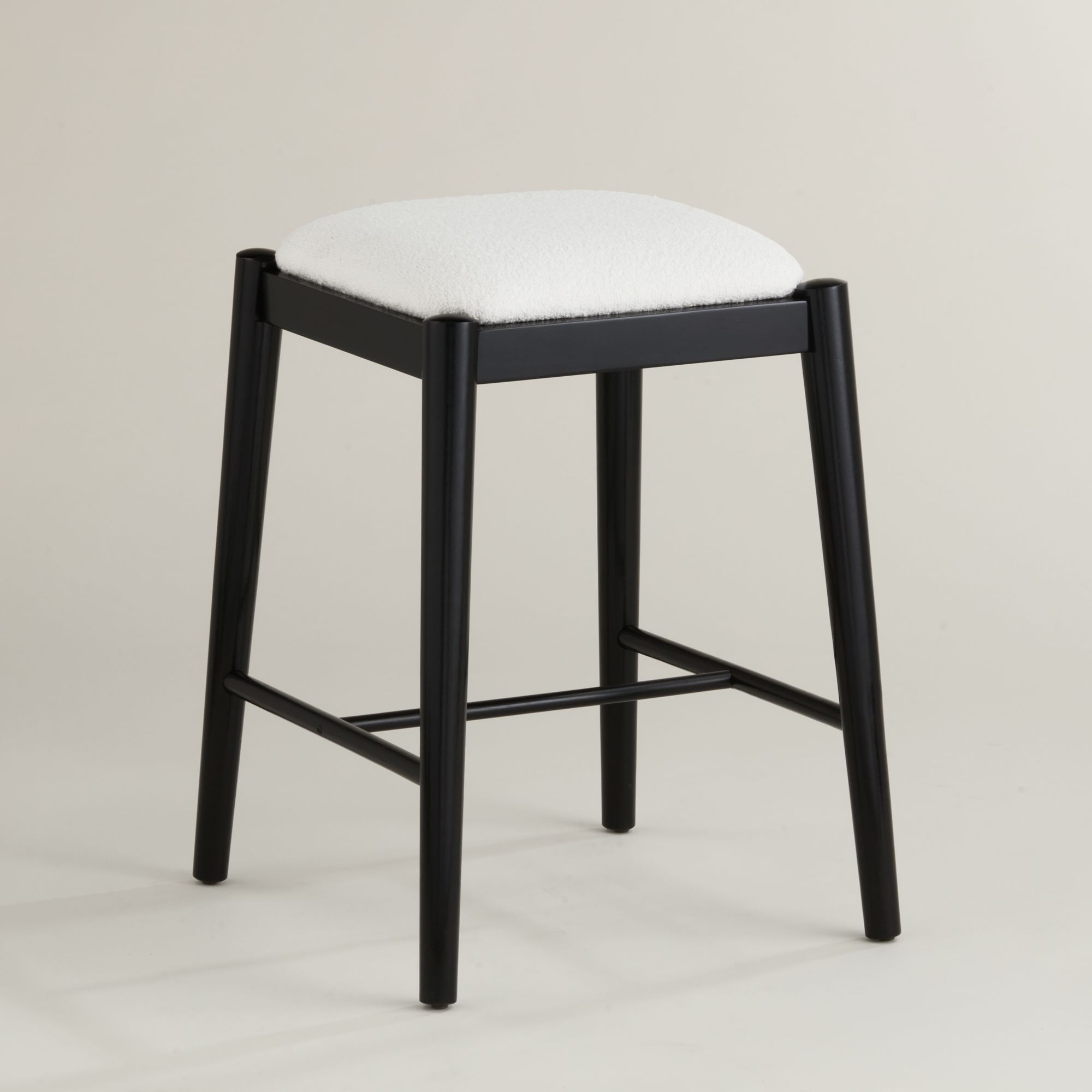Thumbnail2 of Possini Euro Cleo 25 1/2" High Black and White Backless Counter Stool