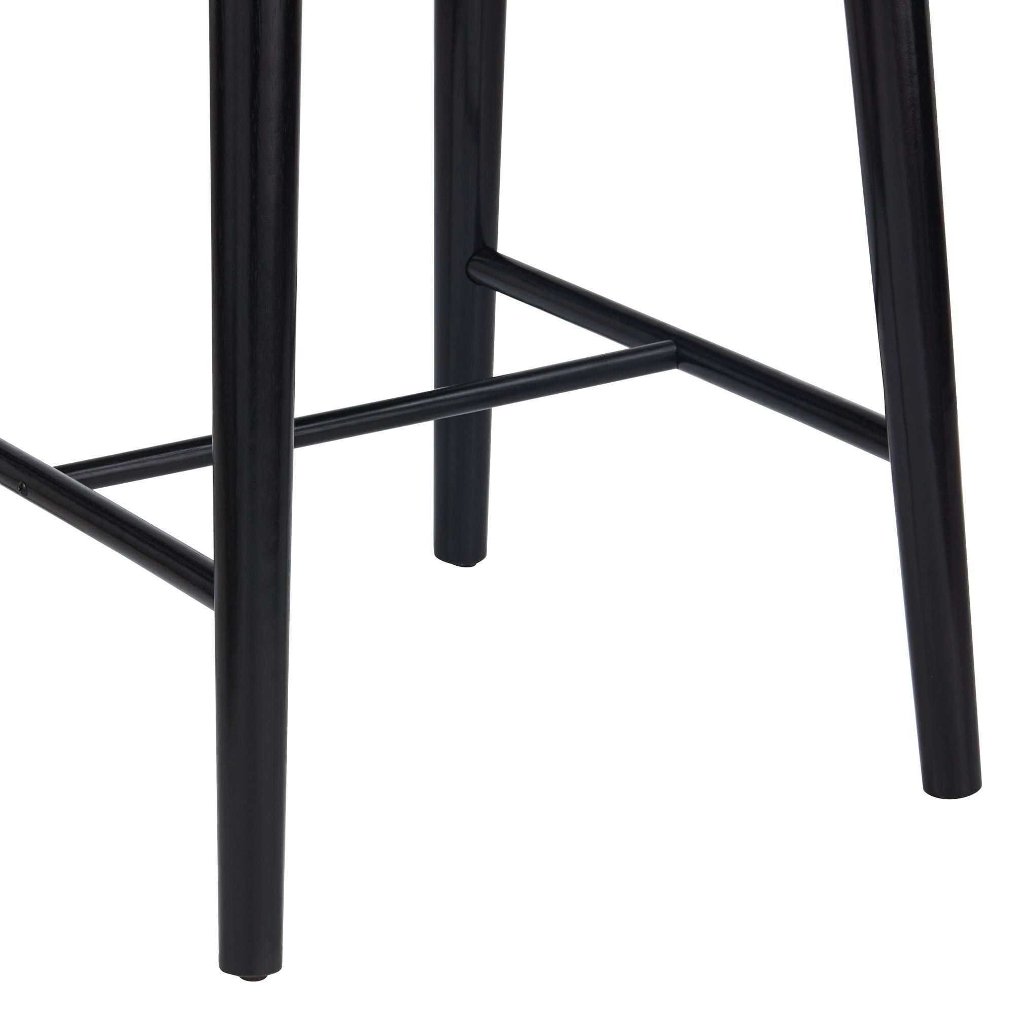 Image 4 Possini Euro Cleo 25 1/2" High Black and White Backless Counter Stool more views