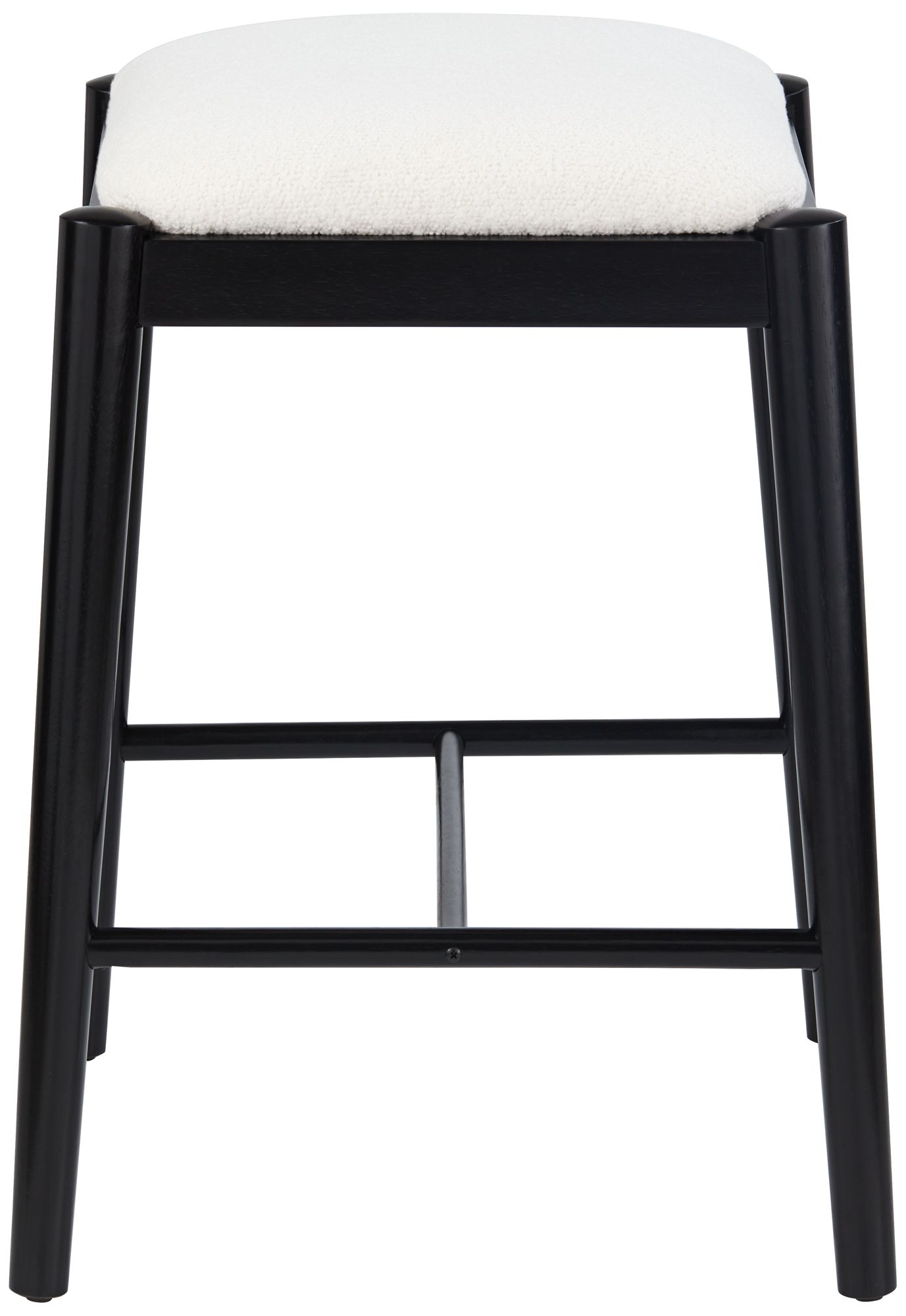 Image 7 Possini Euro Cleo 25 1/2" High Black and White Backless Counter Stool more views