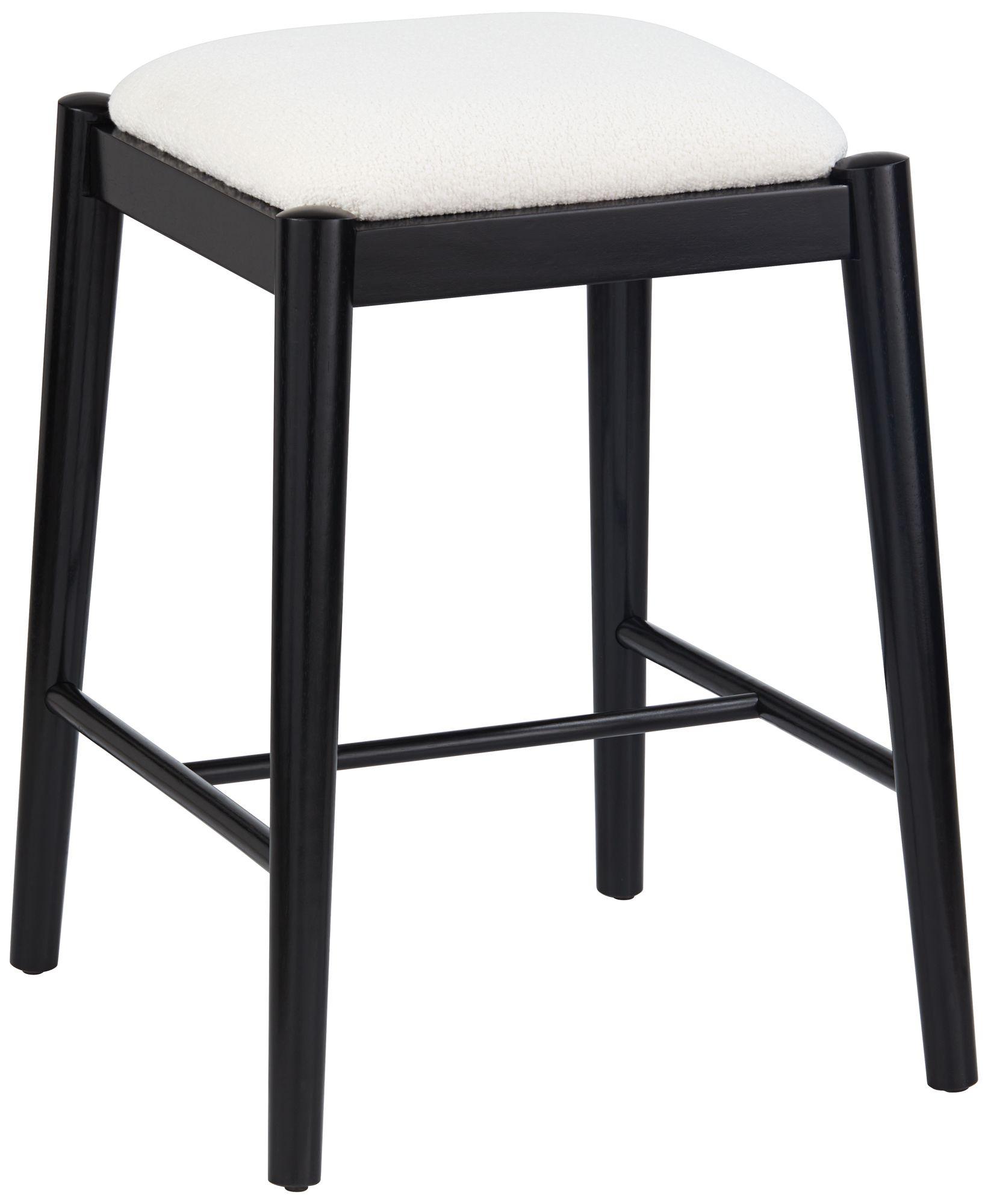 Image 5 Possini Euro Cleo 25 1/2"H Black White Backless Counter Stool Set of 2 more views