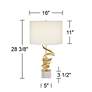 Possini Euro Cleo 28 3/8" Marble Gold Abstract Sculpture Table Lamp