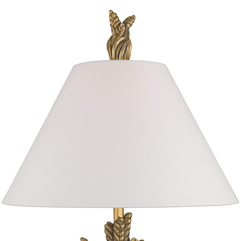 Image 3 Possini Euro Cleo 33" High Faux Gold Leaf Finish Table Lamp more views