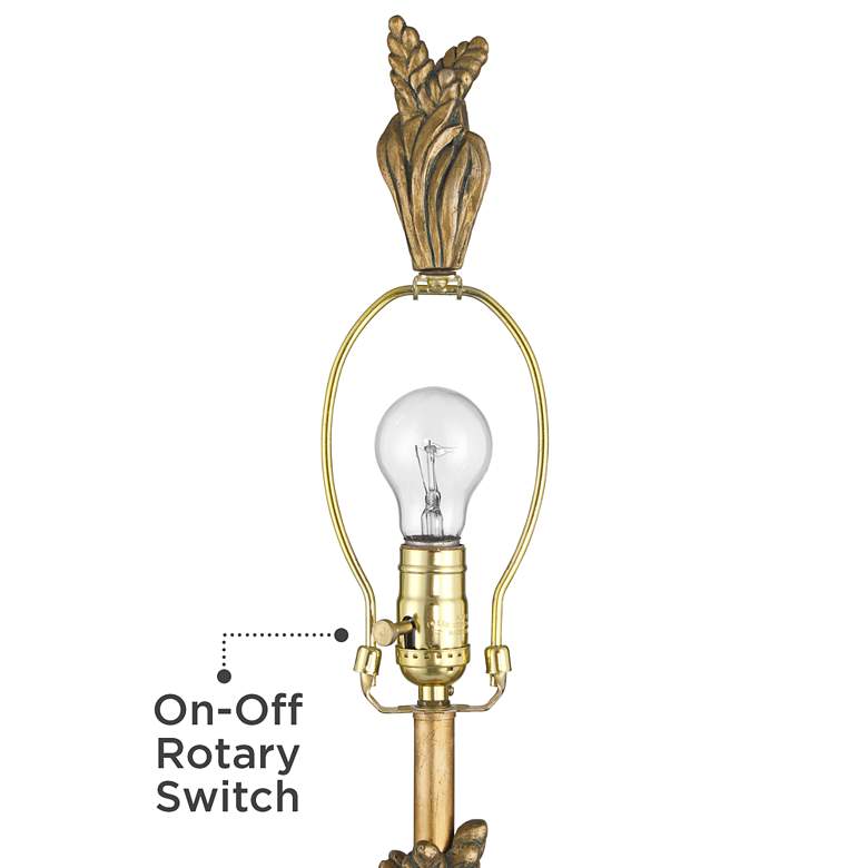 Image 4 Possini Euro Cleo 33" High Faux Gold Leaf Finish Table Lamp more views