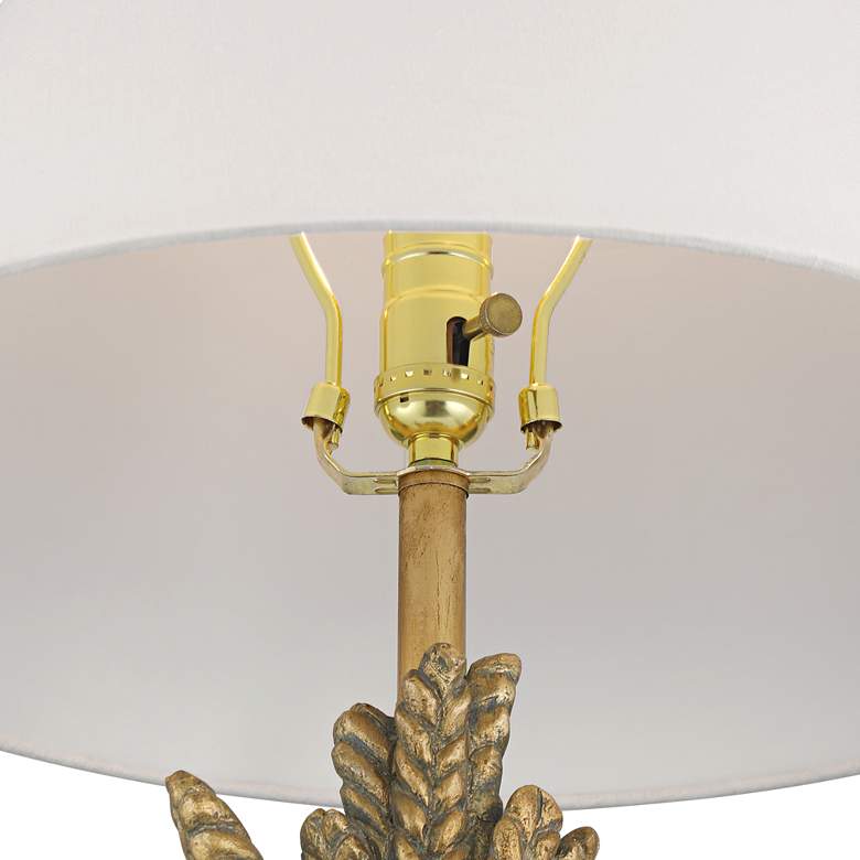 Image 5 Possini Euro Cleo 33" High Faux Gold Leaf Finish Table Lamp more views