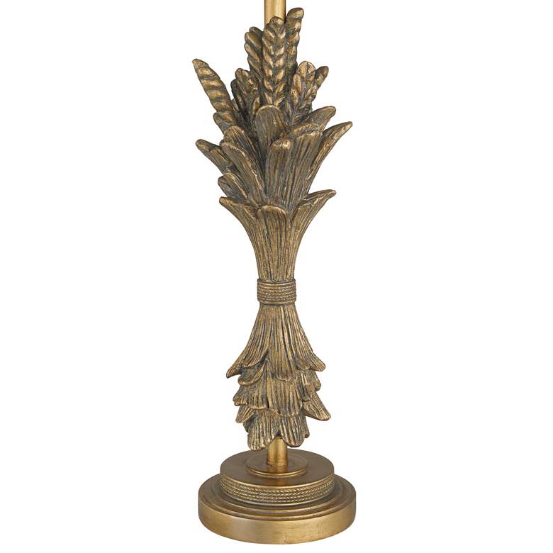 Image 6 Possini Euro Cleo 33" High Faux Gold Leaf Finish Table Lamp more views