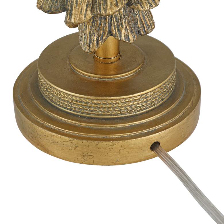 Image 7 Possini Euro Cleo 33" High Faux Gold Leaf Finish Table Lamp more views