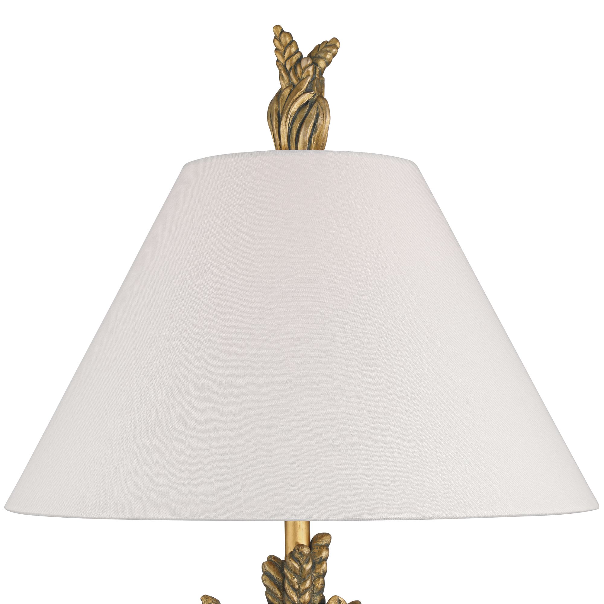 Image 3 Possini Euro Cleopatra 33" High Faux Gold Leaf Finish Table Lamp more views