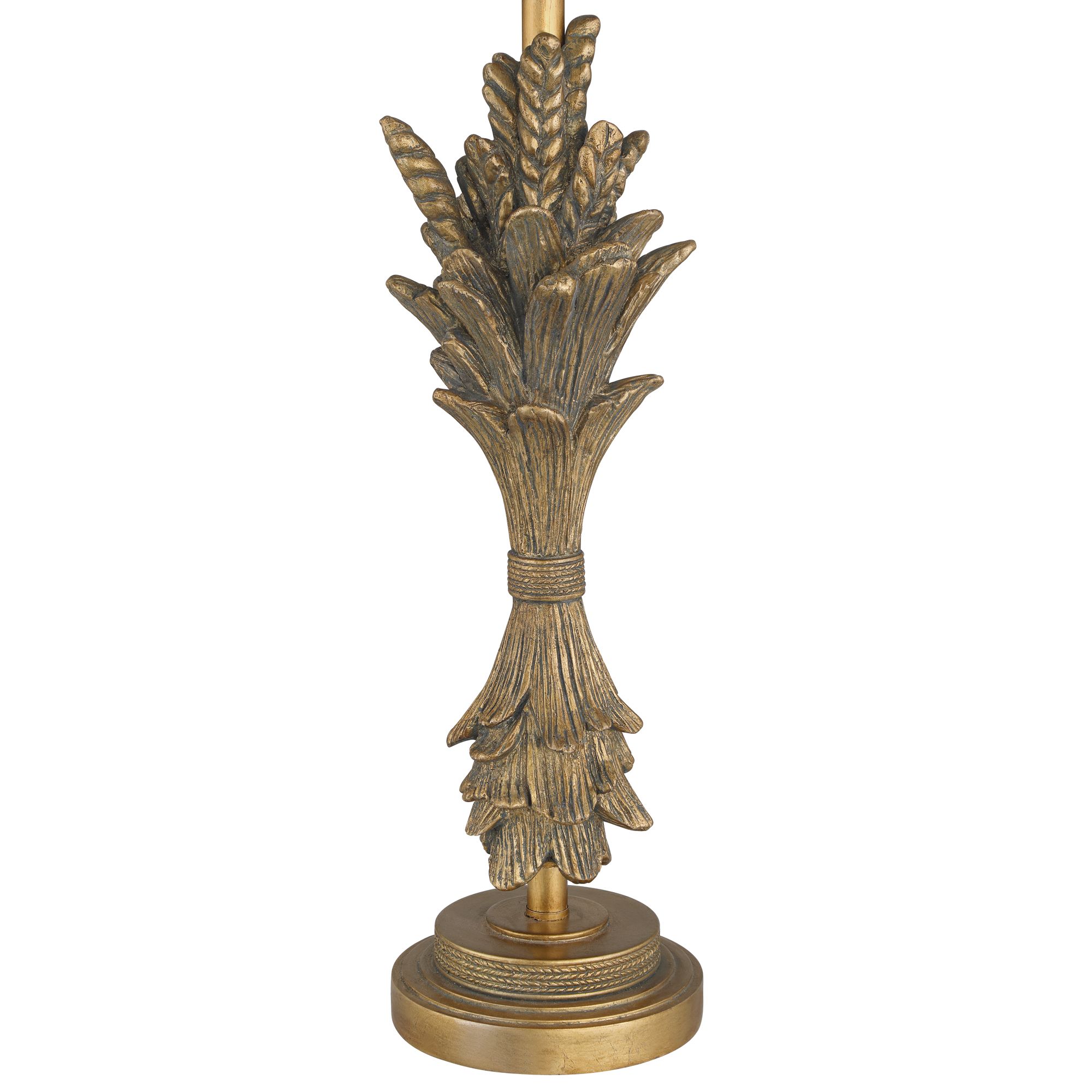 Image 6 Possini Euro Cleopatra 33" High Faux Gold Leaf Finish Table Lamp more views