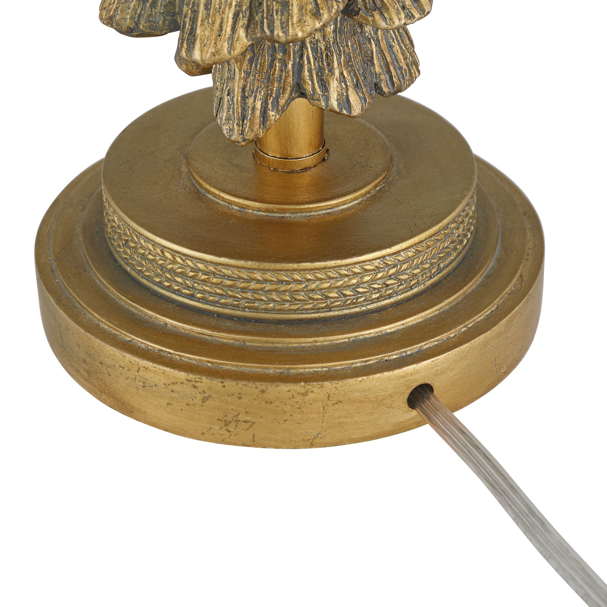 Image 7 Possini Euro Cleopatra 33" High Faux Gold Leaf Finish Table Lamp more views