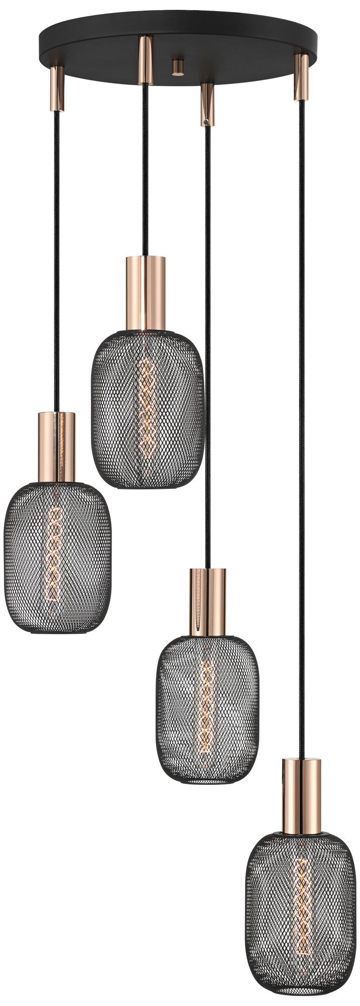 Watch A Video About the Possini Euro Coburn Black Mesh Multi Light Pendant