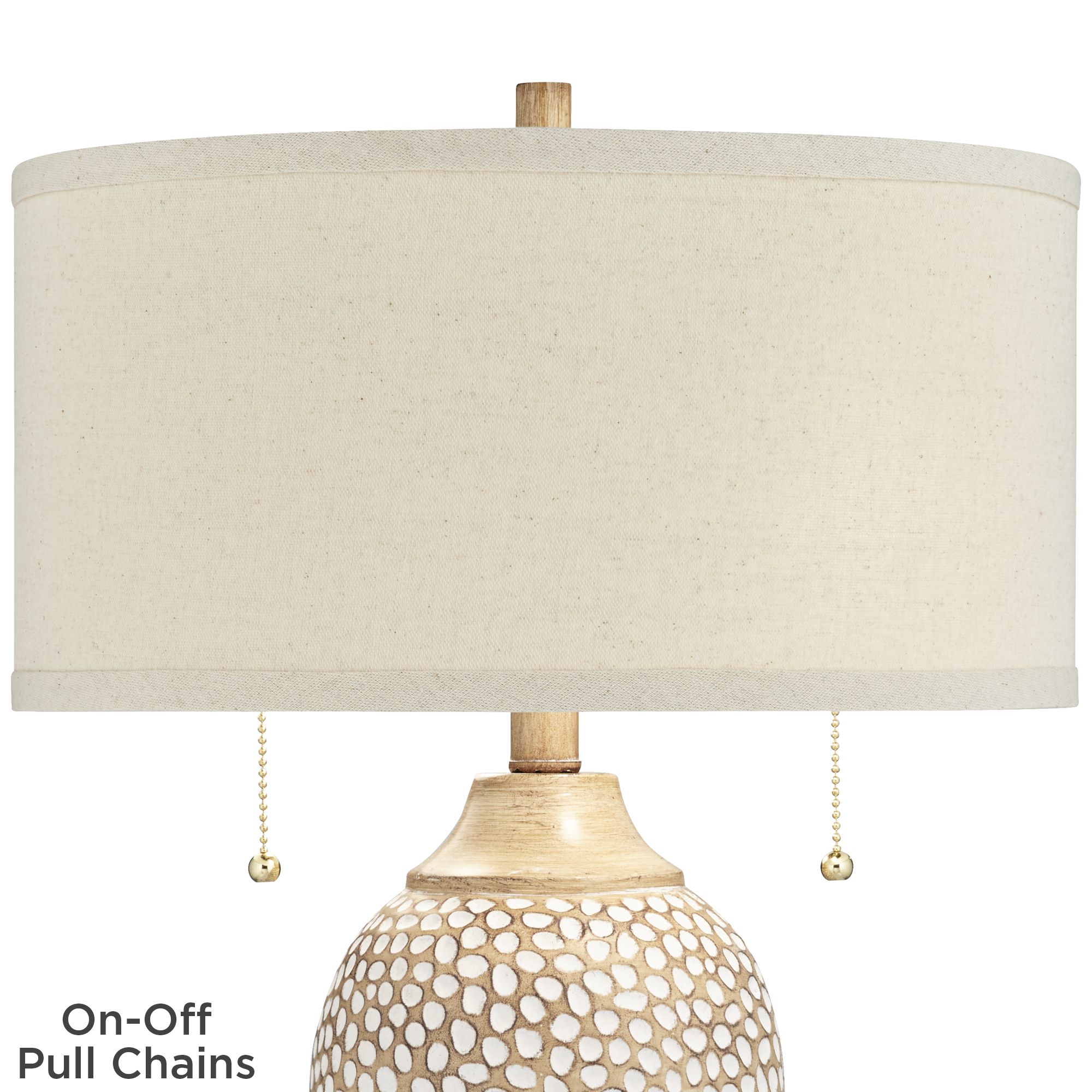 Image 4 Possini Euro Cody 24 1/2" Textured Pebble Beige Table Lamps Set of 2 more views