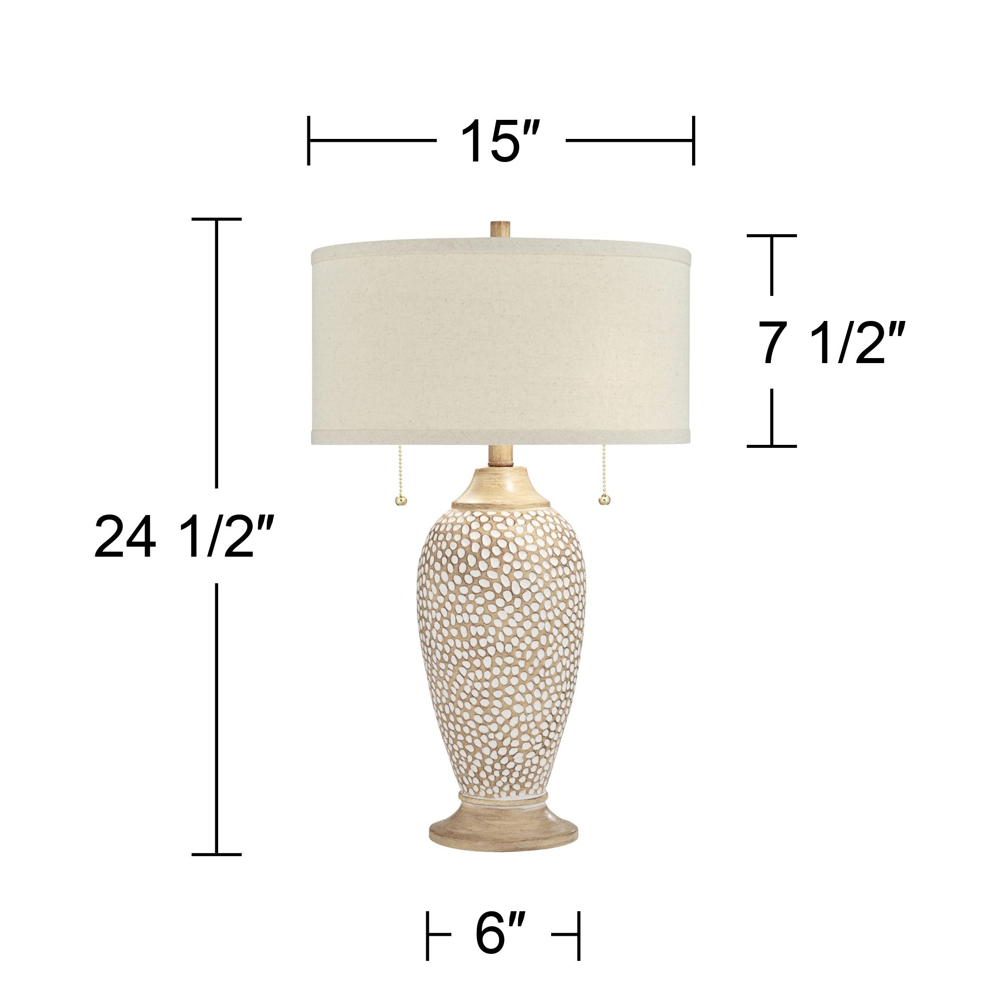 Possini Euro Cody 24 1/2" Textured Pebble Beige Table Lamps Set of 2