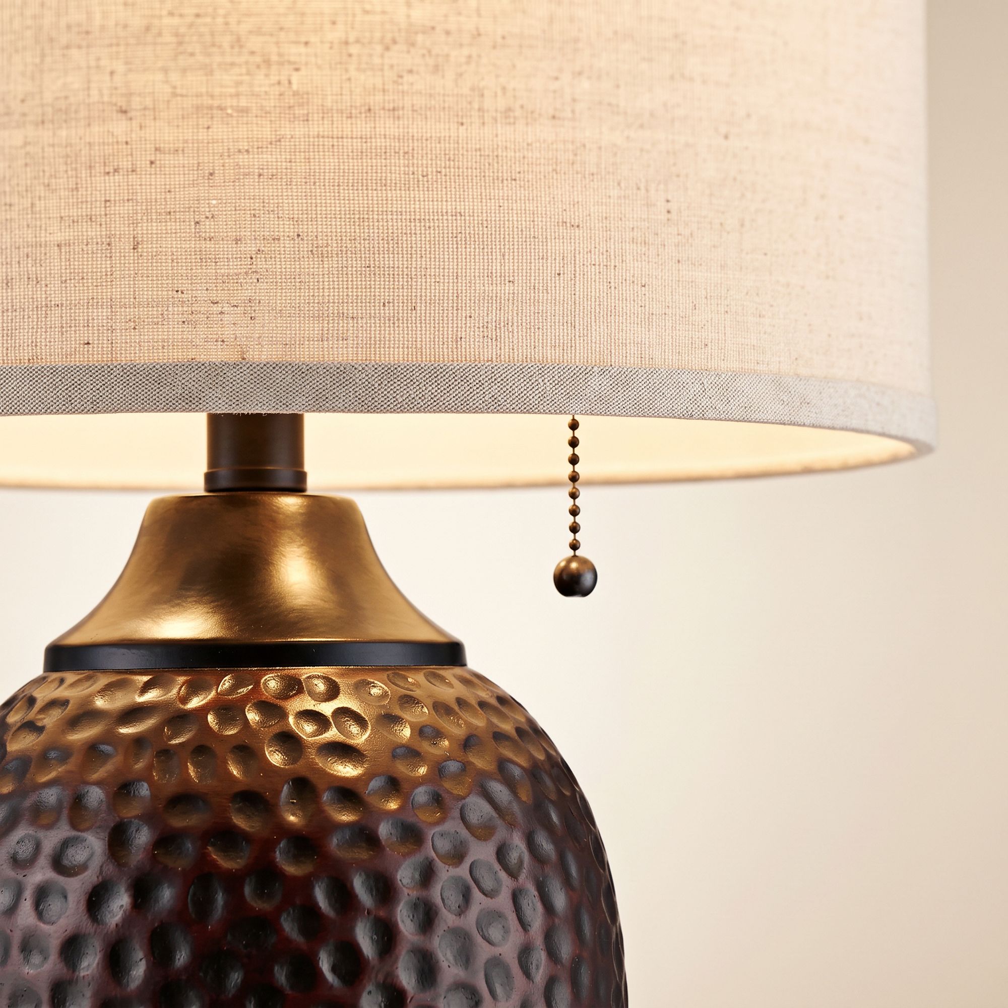 Image 4 Possini Euro Cody 26" Hammered Oiled Bronze Table Lamps Set of 2 more views