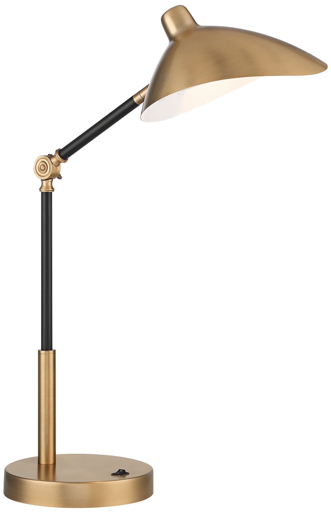 Image 2 Possini Euro Colborne 28" Black Gold Mid-Century Modern USB Desk Lamp