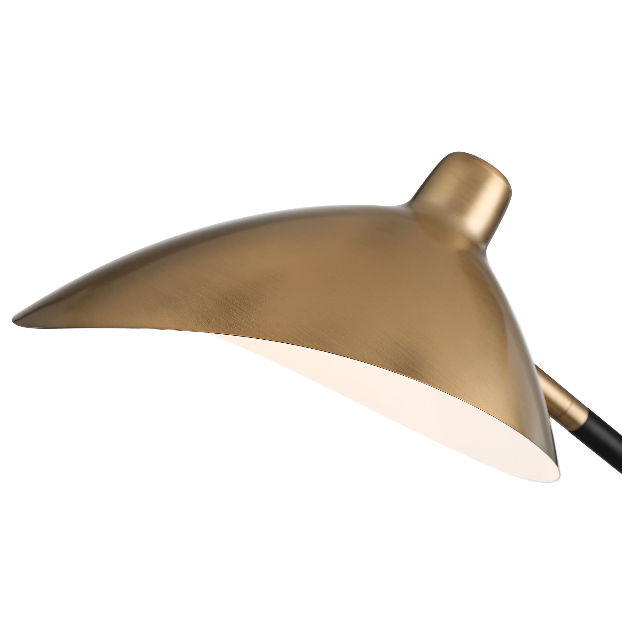 Possini Euro Colborne 28" Black Gold Mid-Century Modern USB Desk Lamp