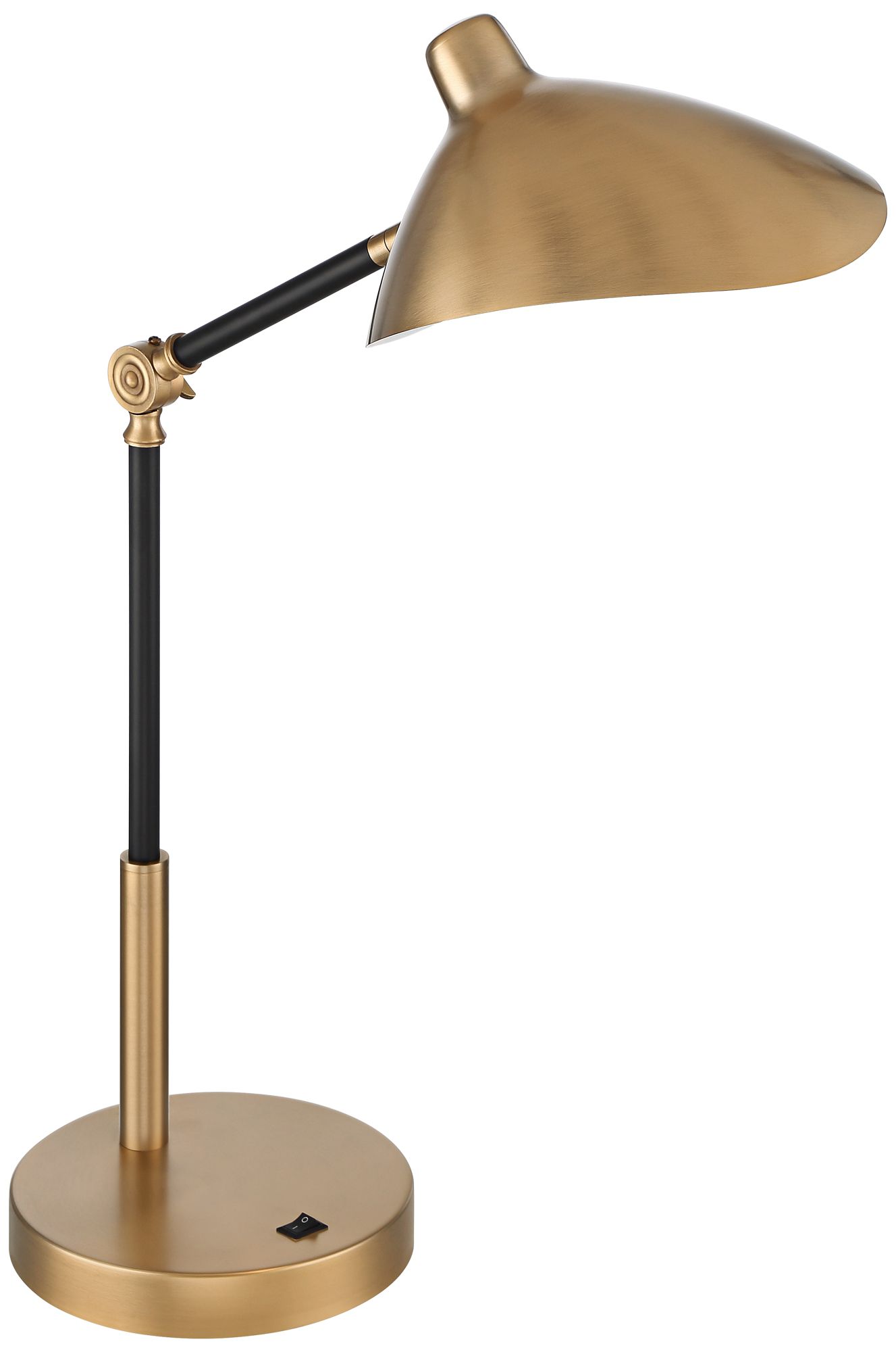 Possini Euro Colborne Adjustable Gold Black LED USB Desk Lamps Set of 2