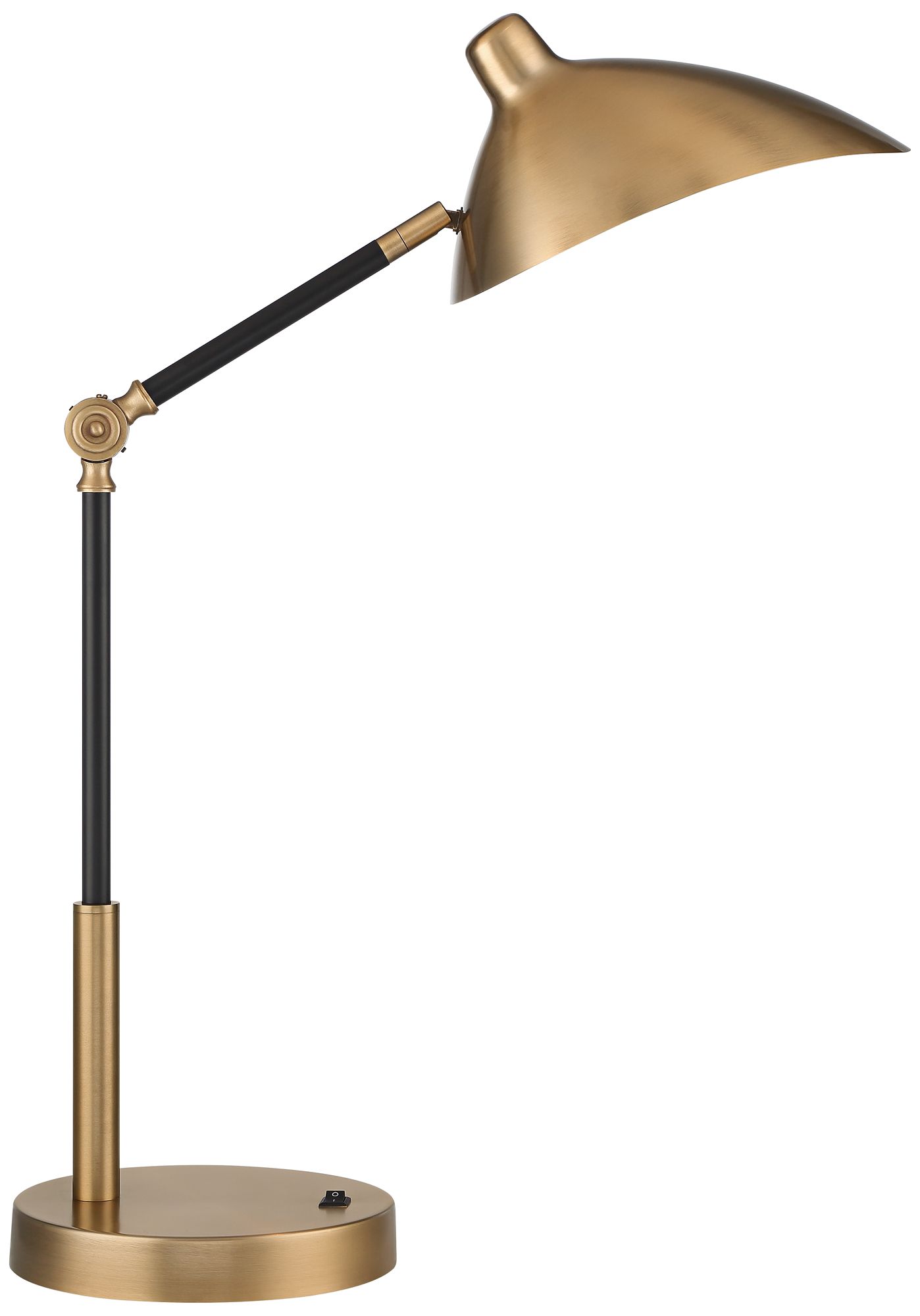 Possini Euro Colborne Adjustable Gold Black LED USB Desk Lamps Set of 2