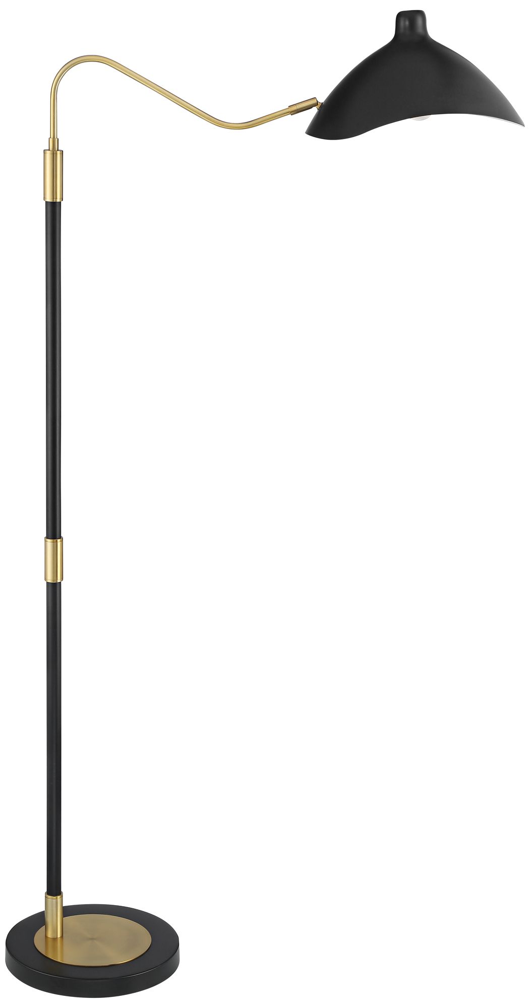Possini Euro Colborne Black and Gold Modern Luxe Pharmacy Floor Lamp