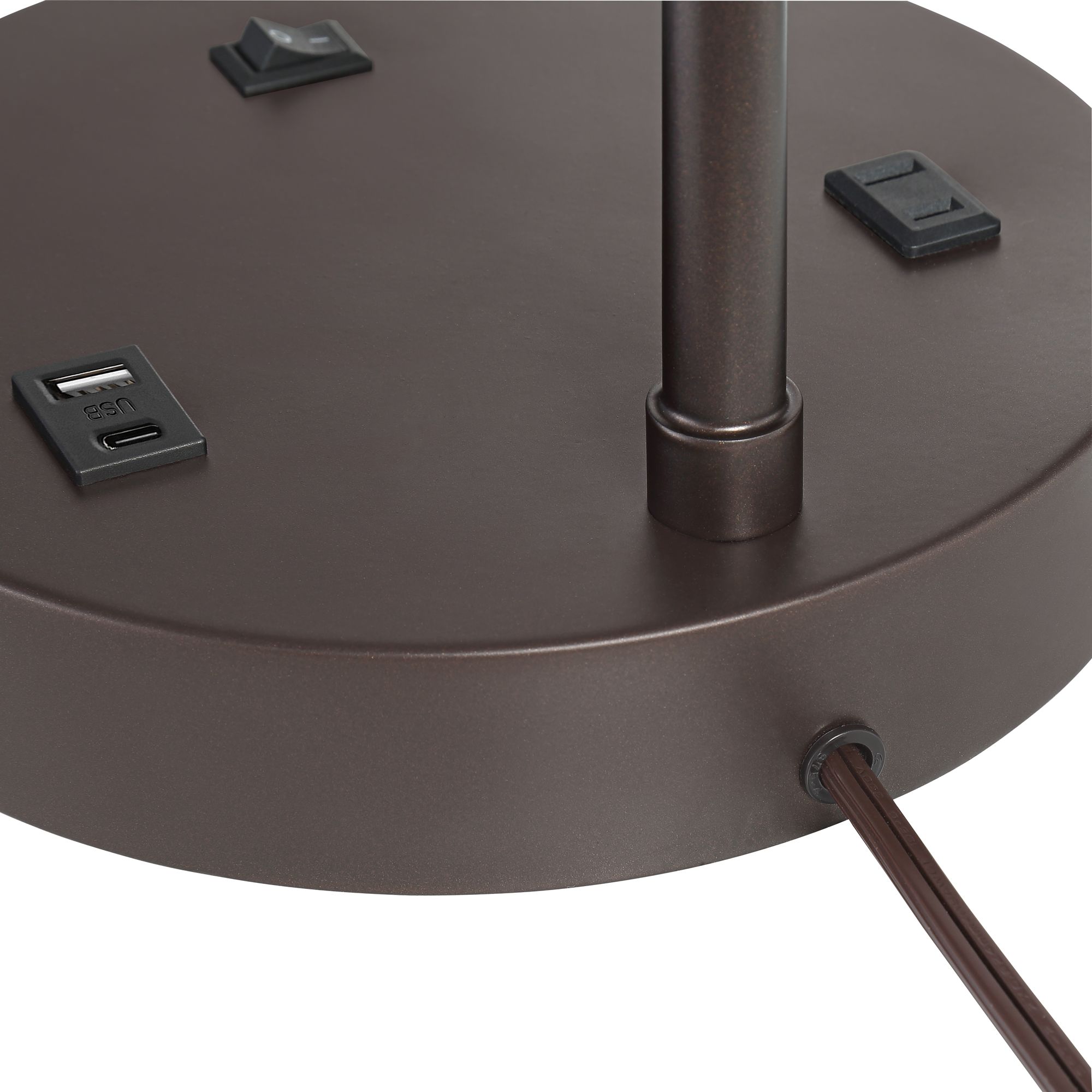 Image 6 Possini Euro Colby 21" Outlets and USB Bronze Desk Lamps Set of 2 more views