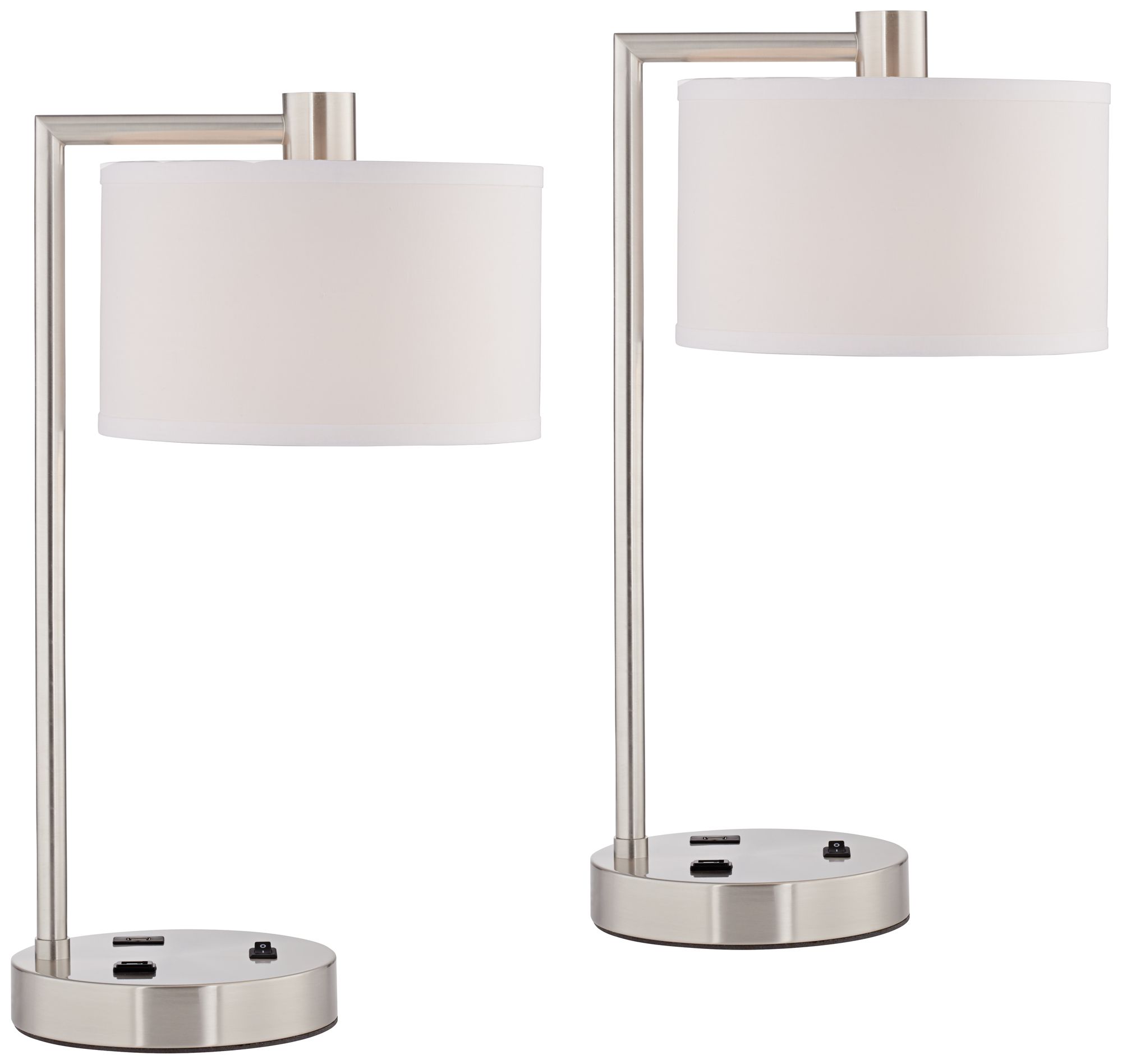 Image 2 Possini Euro Colby 21" USB Desk Lamps Set of 2 with Smart Sockets
