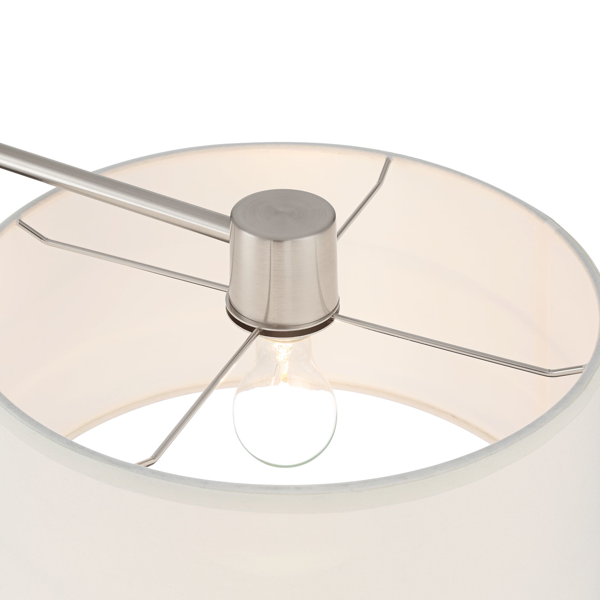 Image 4 Possini Euro Colby 61" High Brushed Nickel Downbridge Floor Lamp more views