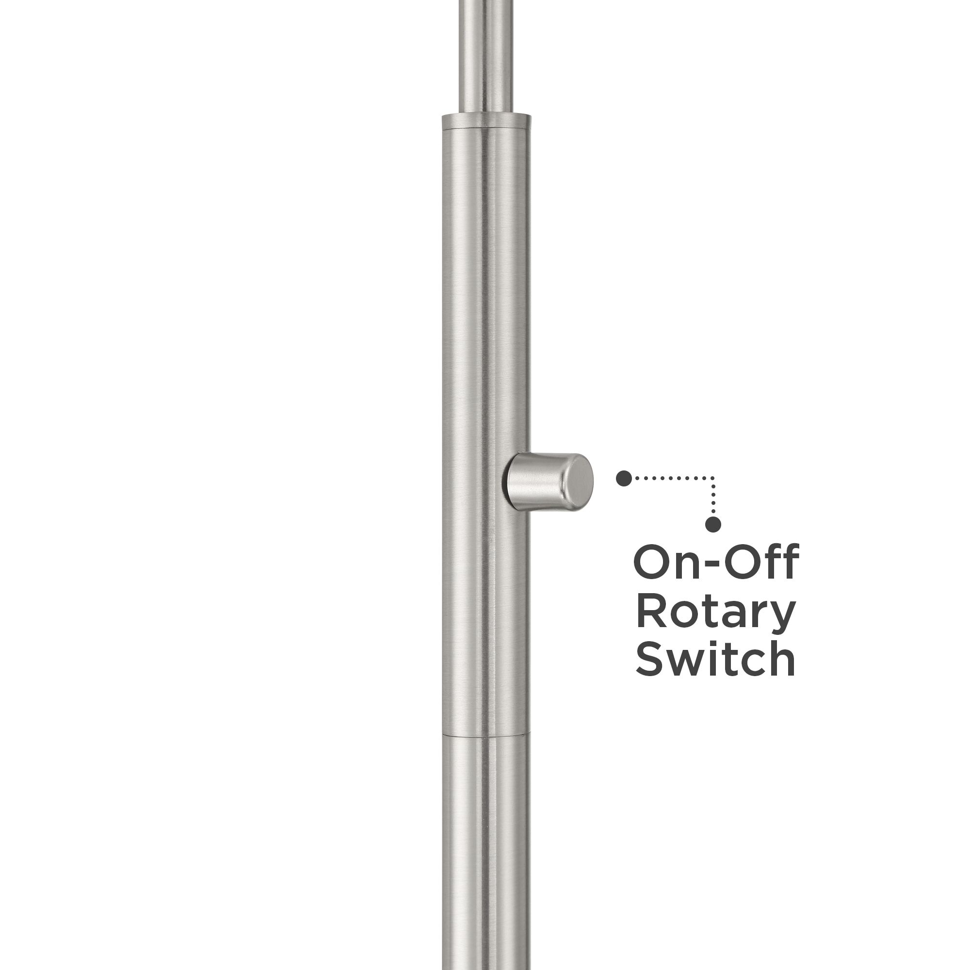 Image 5 Possini Euro Colby 61" High Brushed Nickel Downbridge Floor Lamp more views