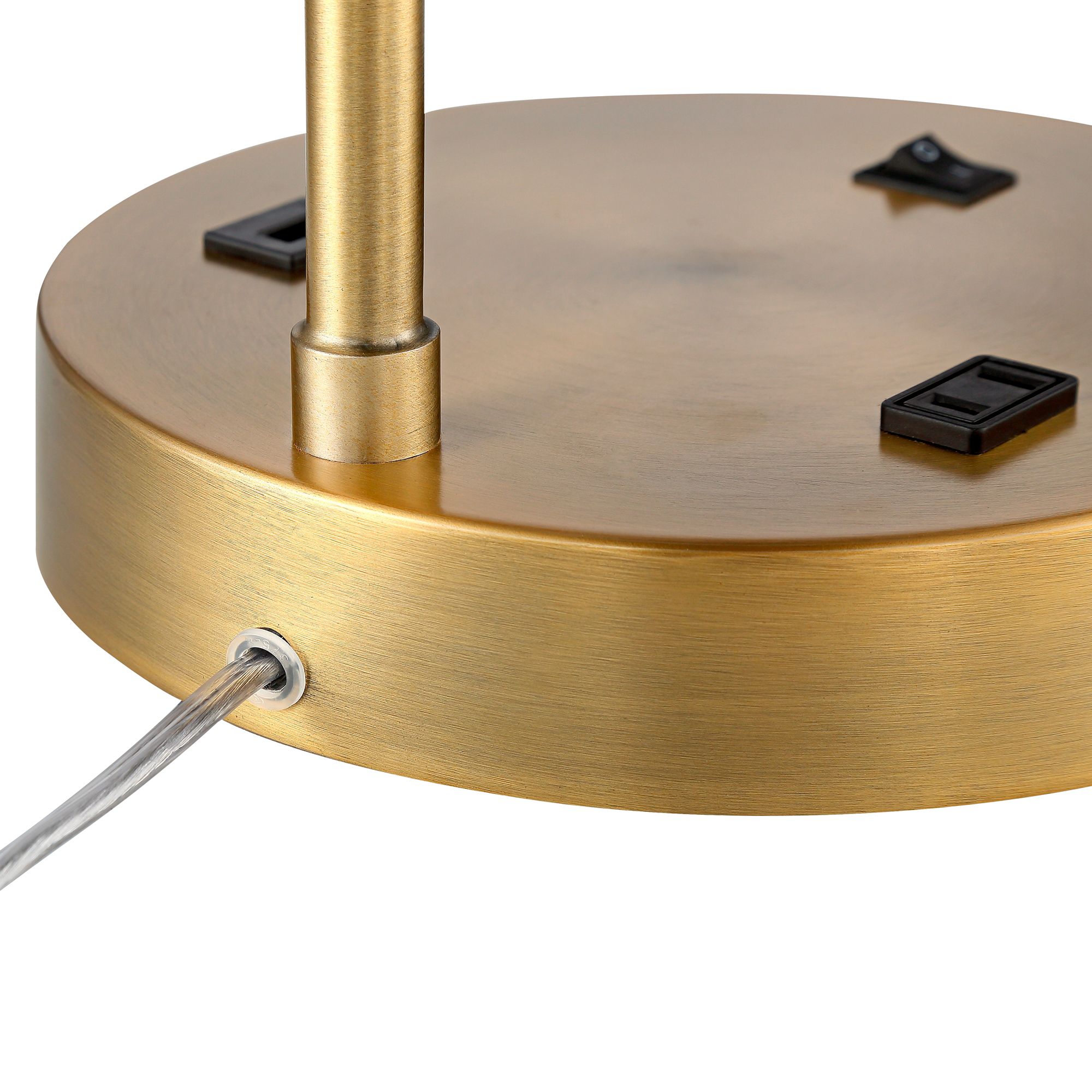 Image 7 Possini Euro Colby Gold Outlet USB Lamps Set of 2 with Smart Sockets more views