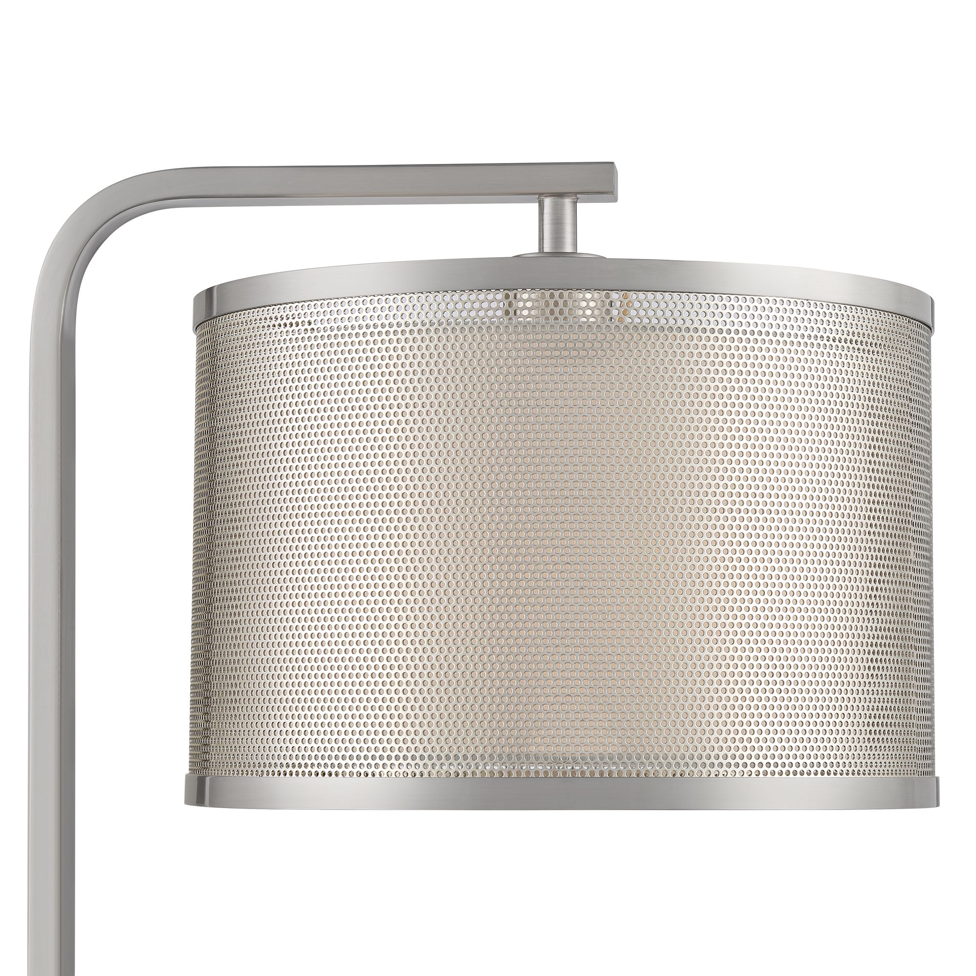 Possini Euro Colfax Brushed Nickel Desk Lamp with USB Ports and Outlet