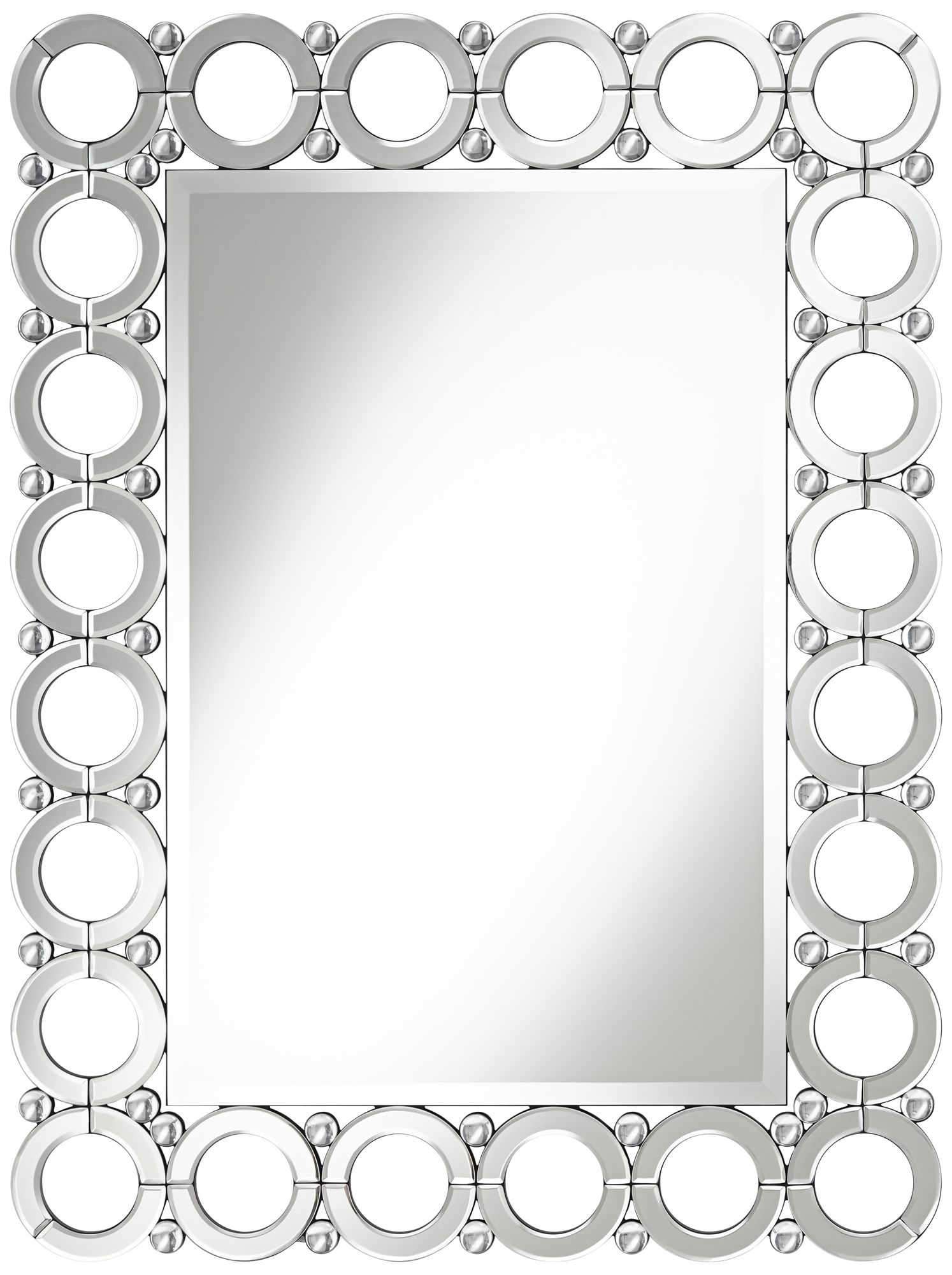 Possini Euro Colley 33" x 44" Crystal Loop Wall Mirror