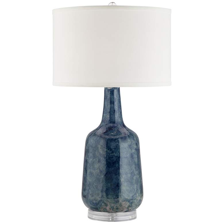 Image 2 Possini Euro Collin 26 3/4" Blue Modern Coastal Ceramic Table Lamp