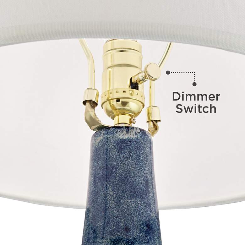 Image 5 Possini Euro Collin 26 3/4" Blue Modern Coastal Ceramic Table Lamp more views