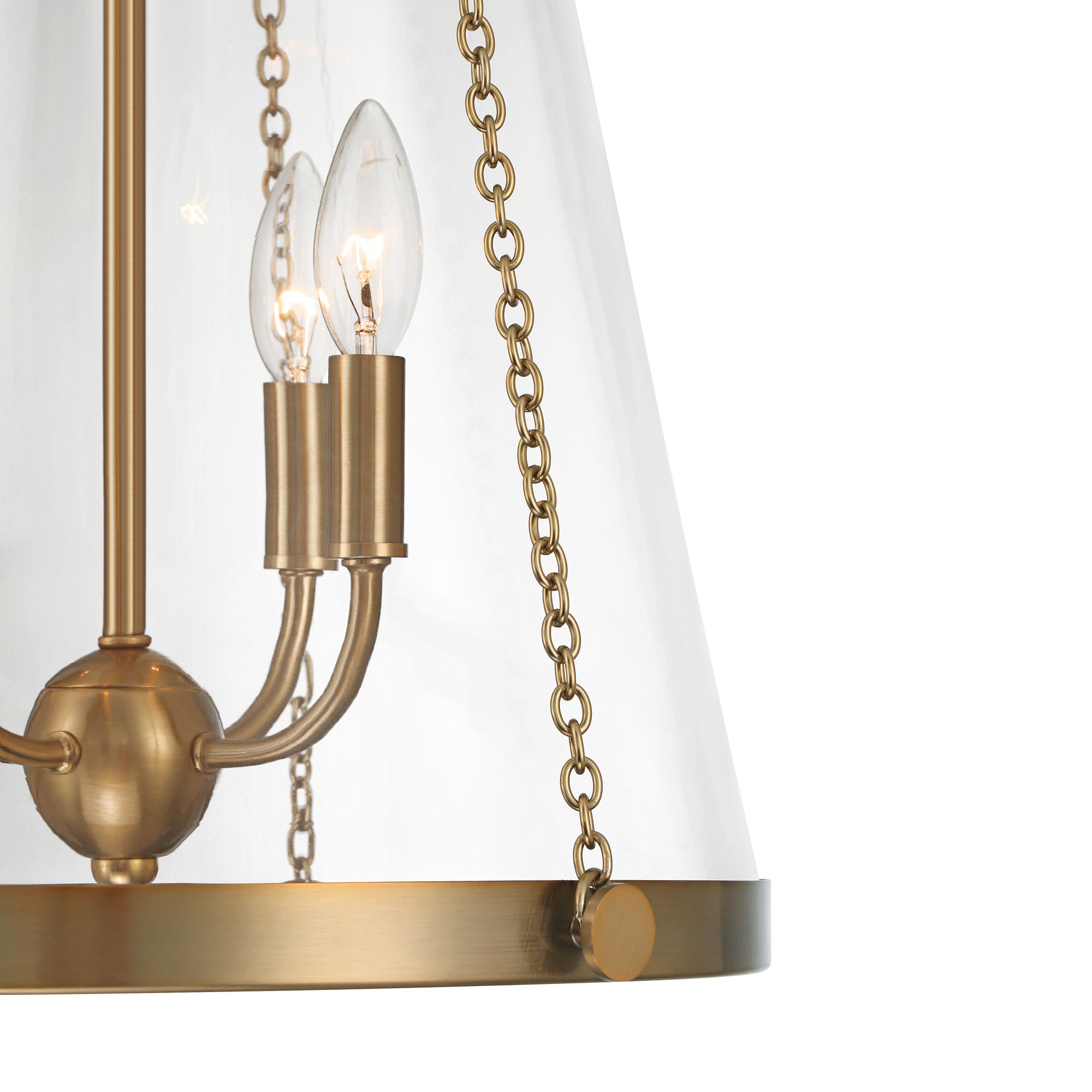 Image 2 Possini Euro Colmar 15 3/4" Wide Soft Gold Glass 4-Light Chandelier more views