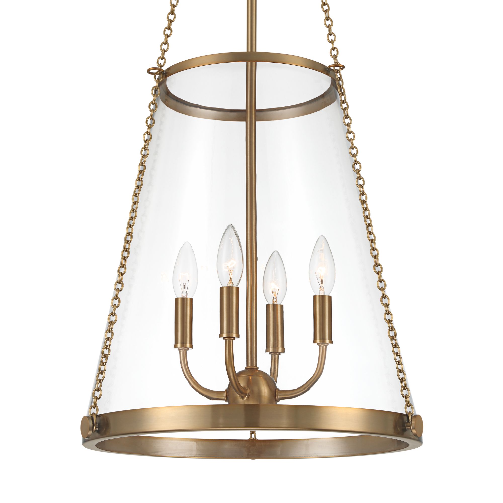 Image 3 Possini Euro Colmar 15 3/4" Wide Soft Gold Glass 4-Light Chandelier more views