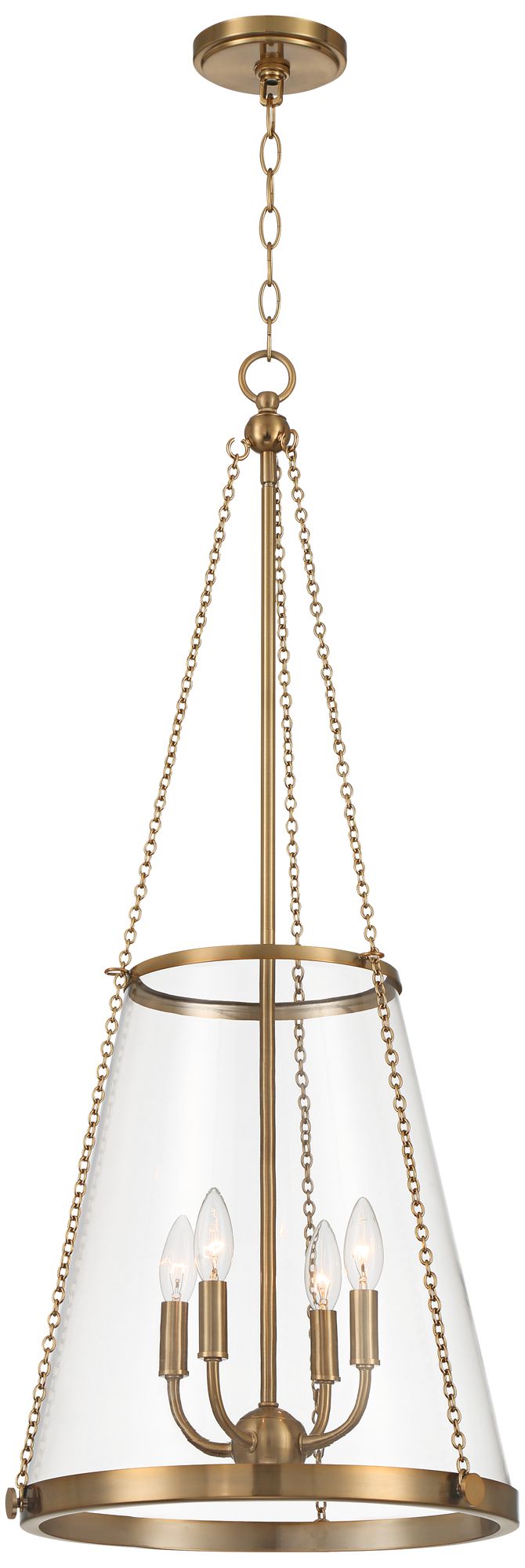 Image 7 Possini Euro Colmar 15 3/4" Wide Soft Gold Glass 4-Light Chandelier more views