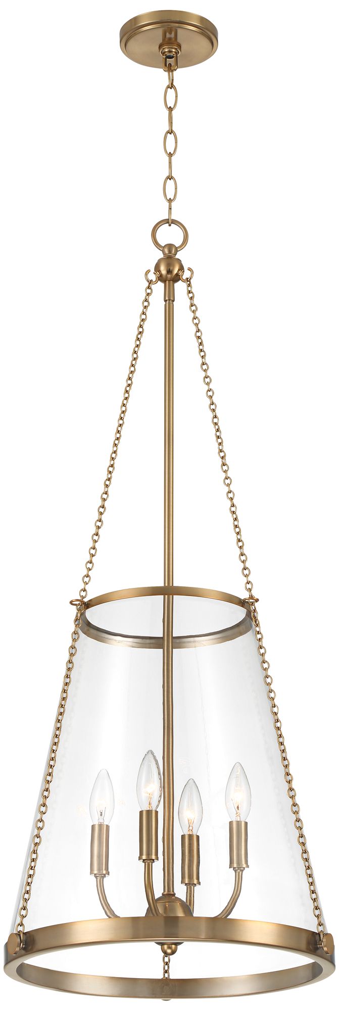 Possini Euro Colmar 15 3/4" Wide Soft Gold Glass 4-Light Chandelier