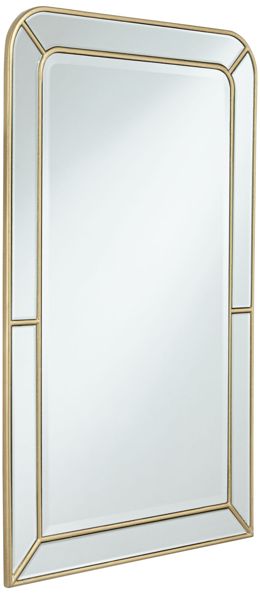 Image 5 Possini Euro Colony 26" x 40" Shiny Gold Leaf Wall Mirror more views